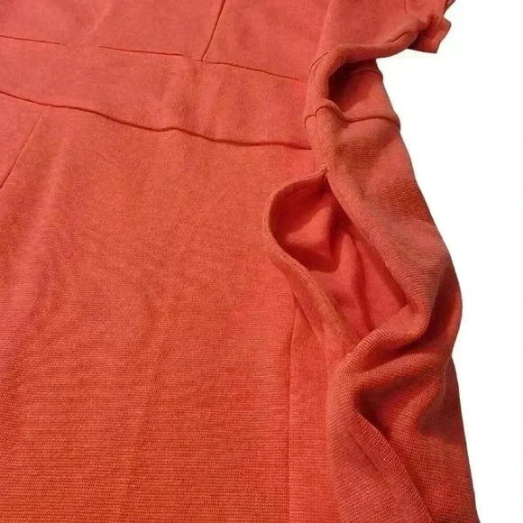 Toad & Co Dress Womans Large Orange Pockets Tencel Cotton Athleisure Sports - Picture 8 of 14